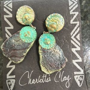 New Charlotte Schmid Clay art pierced earring